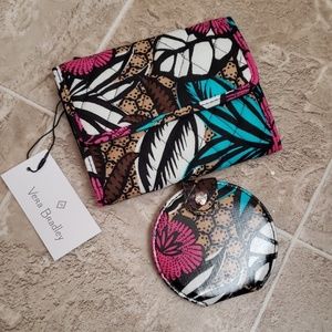Vera Bradley euro wallet and pocket mirror